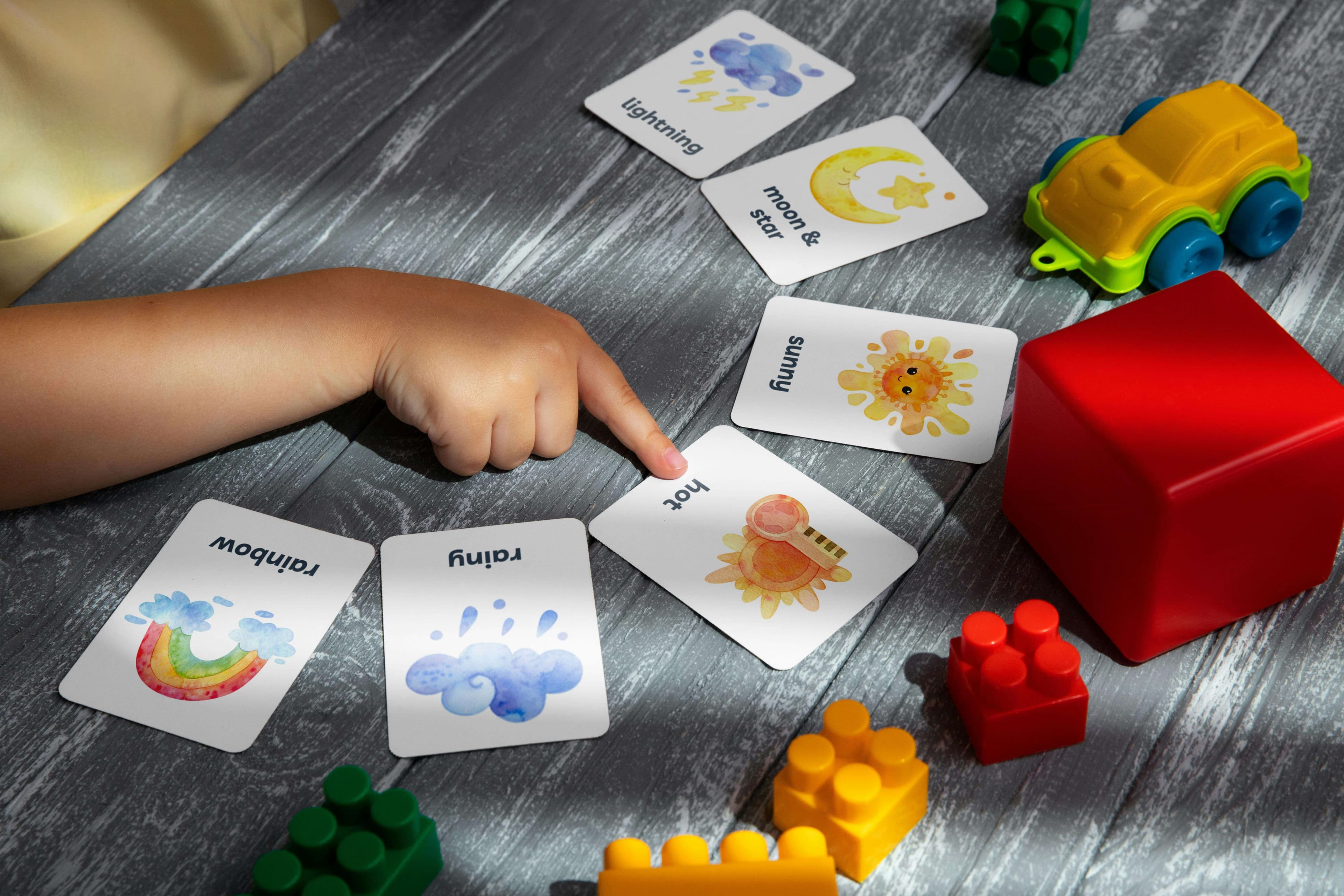 AI Flash Cards feature showing a student using digital flashcards